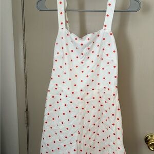 White Dress with Red Polka Dots